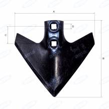 Obrázek k výrobku 61432 - radlička, šíře 200 mm/2 díry/materiál 8 mm
