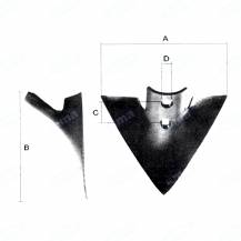 Obrázek k výrobku 53457 - radlička, šíře 220 mm/2 díry/materiál 6 mm