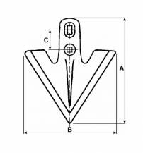 Obrázek k výrobku 49765 - radlička, šíře 240 mm/2 díry/materiál 10 mm