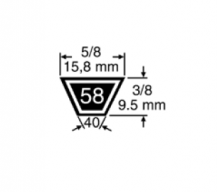 Obrázek k výrobku 55197 - Řemem kevlarový, klínový 15,8x1117,6 mm