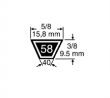 Obrázek k výrobku 55193 - Řemem kevlarový, klínový 15,8x914,4 mm