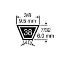 Obrázek k výrobku 55108 - Řemem kevlarový, klínový 9,5x1143 mm