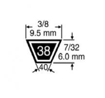 Obrázek k výrobku 55101 - Řemem kevlarový, klínový 9,5x812 mm
