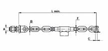 Obrázek k výrobku 31494 - Řetězový napínák 580 mm/oko 12 mm