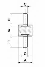 Obrázek k výrobku 56053 - Silentblok 15x15 M4