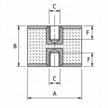 Obrázek k výrobku 56077 - silentblok 15x15 M4