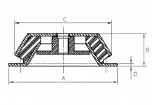 Obrázek k výrobku 56130 - silentblok 168x51,5 500 kg