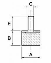 Obrázek k výrobku 56094 - silentblok 25x20 M6