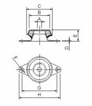 Obrázek k výrobku 56145 - silentblok 80x23mm 102Kg