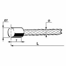Obrázek k výrobku 62236 - Spojkové/brzdové lanko Ø2,5mm, délka 2500mm