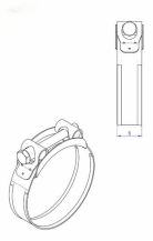 Obrázek k výrobku 56614 - Spona utahovací 122-130 mm / 24 mm / 1,5 mm