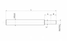 Obrázek k výrobku 55679 - táhlo hydraulického válce 20/150 mm zdvih