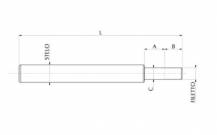 Obrázek k výrobku 55689 - táhlo hydraulického válce 25/500 mm zdvih