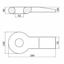 Obrázek k výrobku 55488 - Tažné oko pevné 50mm, 25t