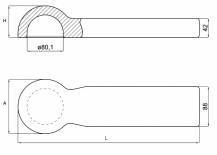 Obrázek k výrobku 62276 - Tažné oko s kulovou spojkou 80 mm