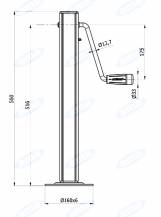 Obrázek k výrobku 60043 - Teleskopická noha Simol s boční klikou 800 kg