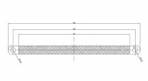 Obrázek k výrobku 61569 - Ukostřovací pásek 320 mm/50 mm²/díra 12,5/12,5 mm