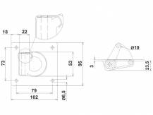 Obrázek k výrobku 58301 - Upínací oko do podlahy 95x102 mm