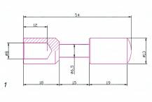 Obrázek k výrobku 10468 - ZAJIŠŤOVACÍ KOLÍK S PRUŽINOU 54 MM