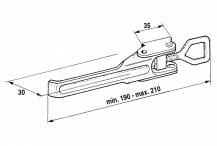 Obrázek k výrobku 1602 - Zavírání postranice stavitelné 190 - 210 mm