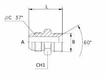 Obrázek k výrobku 58946 - Závitová redukce JIC - JIC 3/4" - 16 x 3/8"
