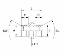 Obrázek k výrobku 58878 - závitový adaptér BSP x BSP 1/2" / 1/2" / 41 mm