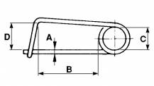 Obrázek k výrobku 56002 - závlačka dvojitá 3x60 mm