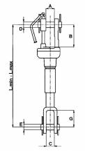 Obrázek k výrobku 12121 - Zvedací táhlo 520-660 mm